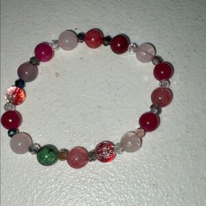 Multicolor Rose Beaded Bracelet by Sassy Charmer